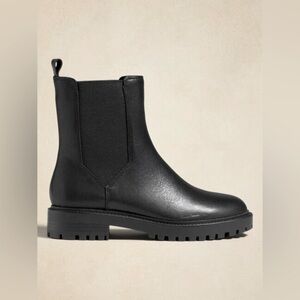 Banana Republic Leather Chelsea Lug Sole Boot